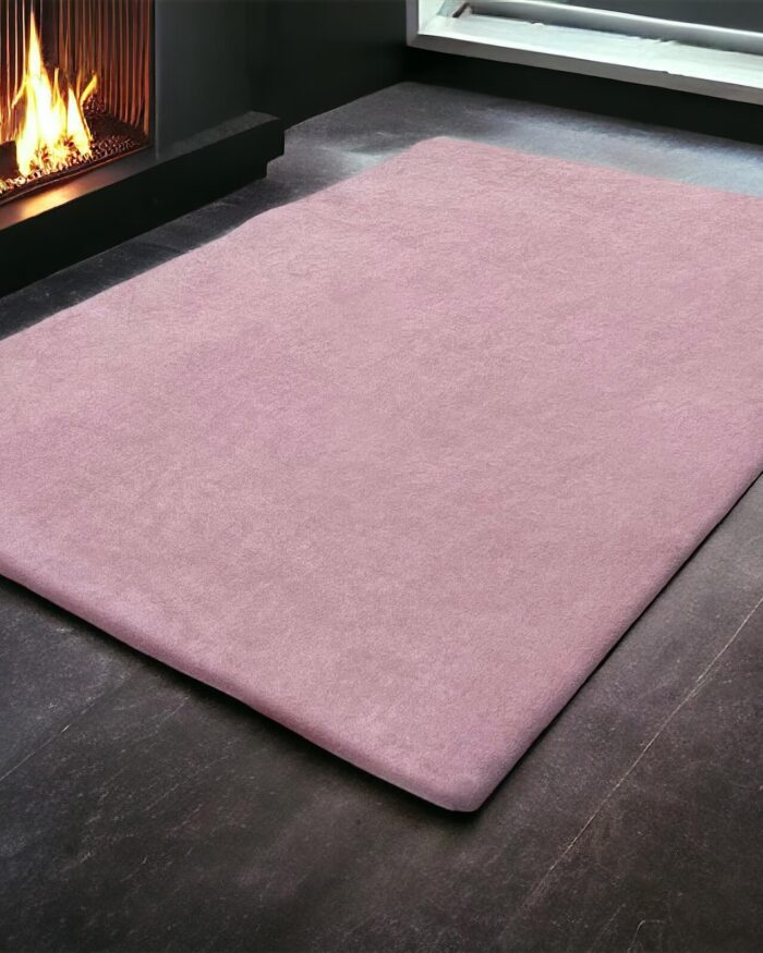 Deluxe Pudra Düz Desen Welsoft Halı Örtüsü