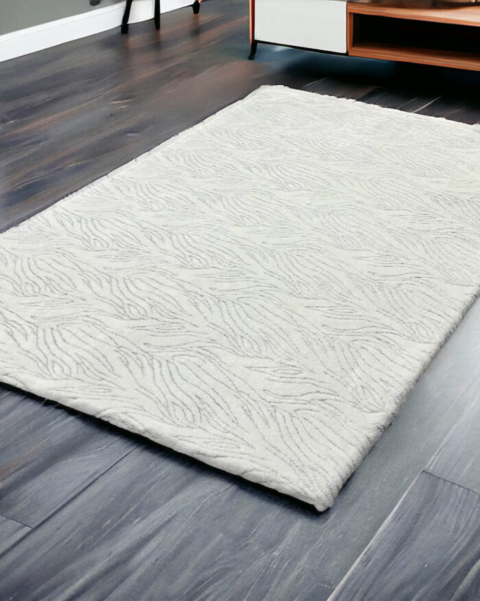 Deluxe Krem Zebra Desen Welsoft Halı Örtüsü