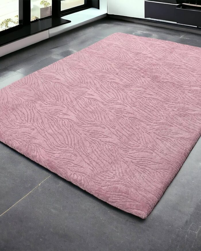 Deluxe Pudra Zebra Desen Welsoft Halı Örtüsü