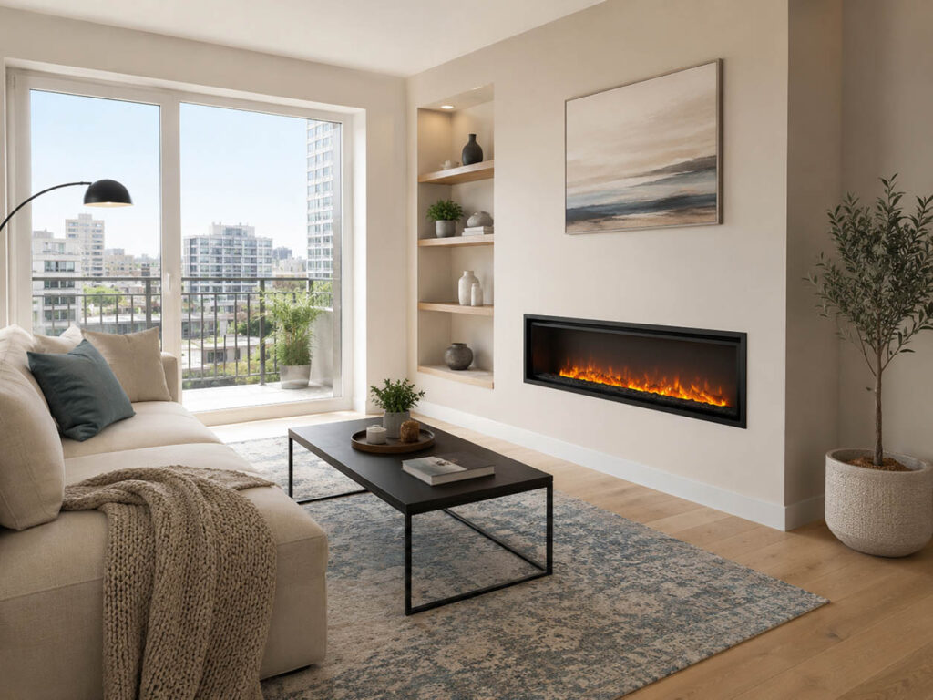 Apartman Daireleri ve Bacasız Evler İçin Şömine Modelleri