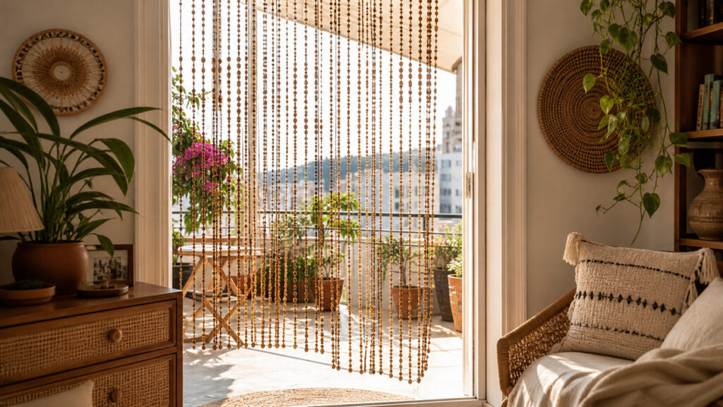 Balkon ve Veranda Çıkışlarında Boncuklu Kapı Perdesi ile Havanızı Değiştirin