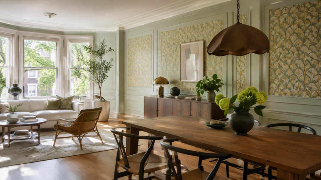 Salon Duvarında Çıtalı Duvar Kağıdı Kullanırken Deseni Abartmayın