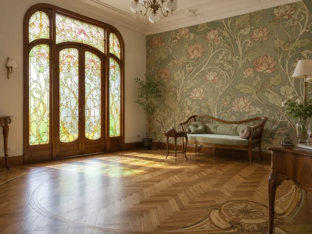 Art Nouveau Tarzında Duvar ve Zemin Tasarımları