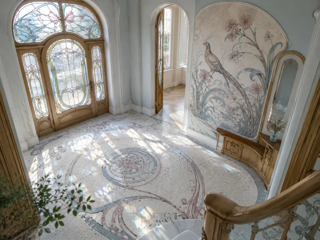 Art Nouveau Tarzında Duvar ve Zemin Tasarımları
