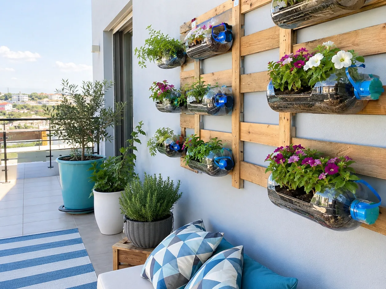 Balkon Dekorasyonunda Kendin Yap Fikirleri