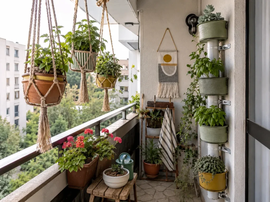 Balkon ve Bahçeler İçin Sarkaç ve Dikey Saksı Modelleri