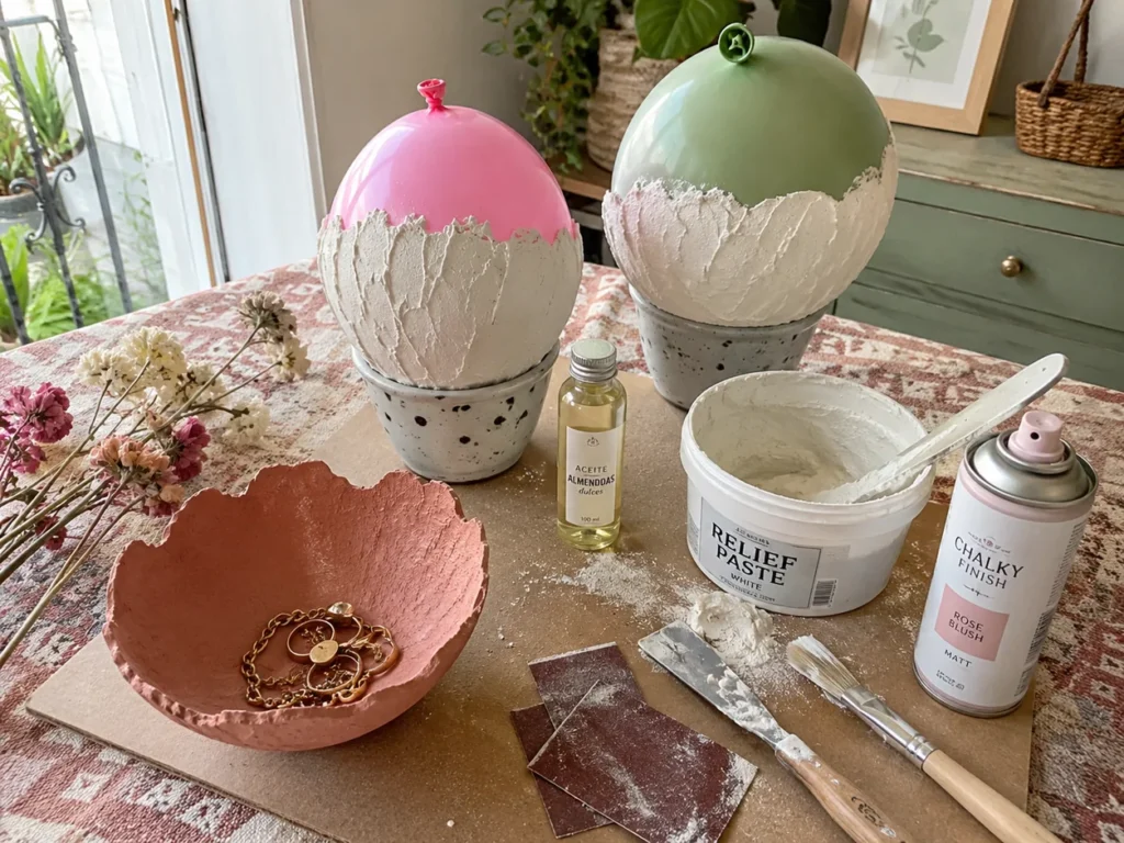 Balon ve Rölyef Pasta ile Dekoratif Çanak Yapımı