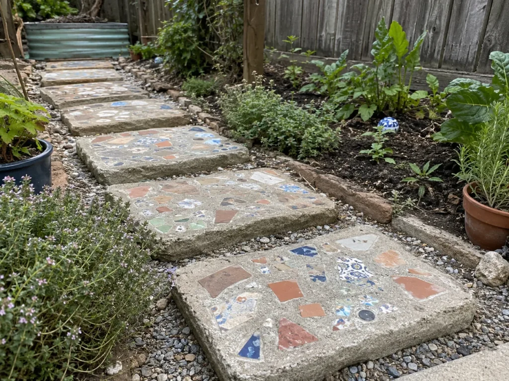 Beton ve Atık Malzemelerle Dekoratif Adım Taşı Yapımı