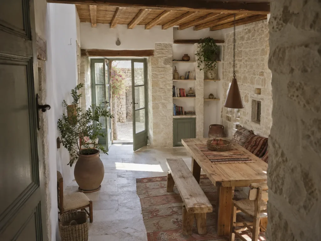 Bodrum Taş Ev Tasarımlarında Doğal Taş ve Ahşap Kullanımı