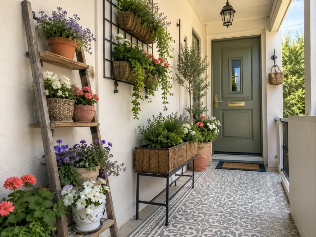 Kapı Önü Çiçeklik ve Dekoratif Aksesuar Kullanımı