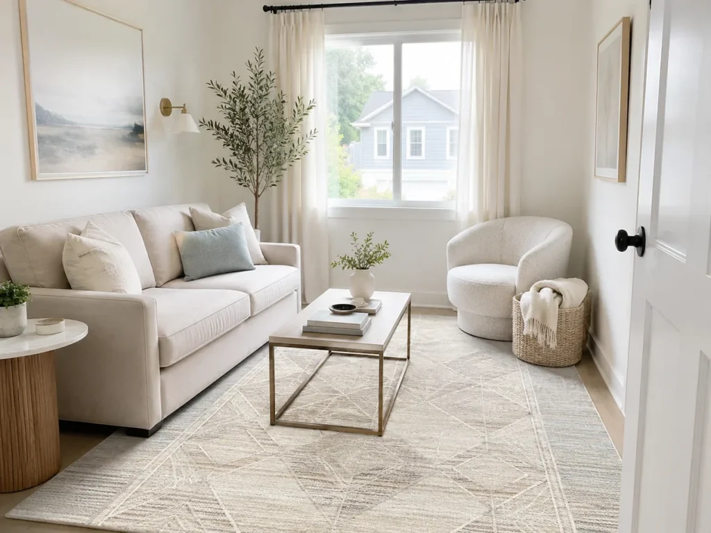 Modern Ev Dekorasyonunda Geometrik Desen Halı Kullanımı