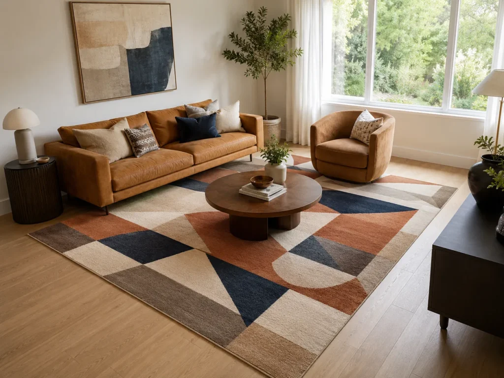 Odalarda Geometrik Desen Halı Boyutu ve Yerleşim Planı Nasıl Olmalıdır?