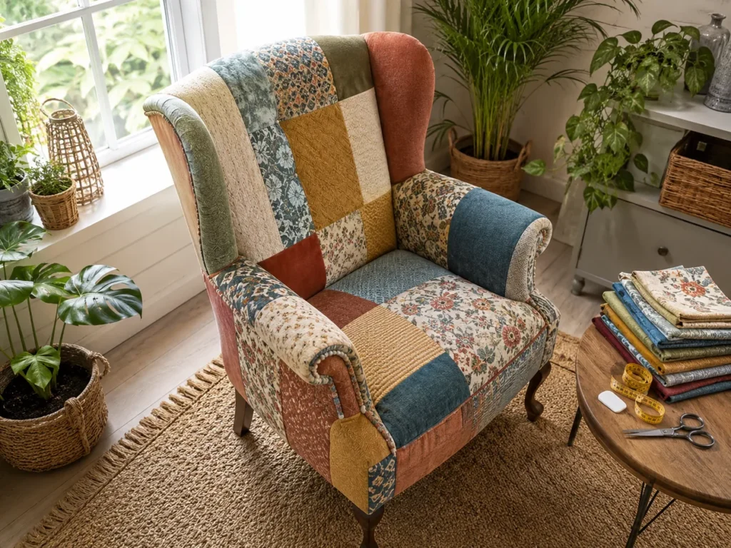 Patchwork ve Desenli Kumaşlarla Özgün Berjer Tasarımları